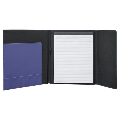 Personalized Leatherette Canvas Portfolios with Notepad