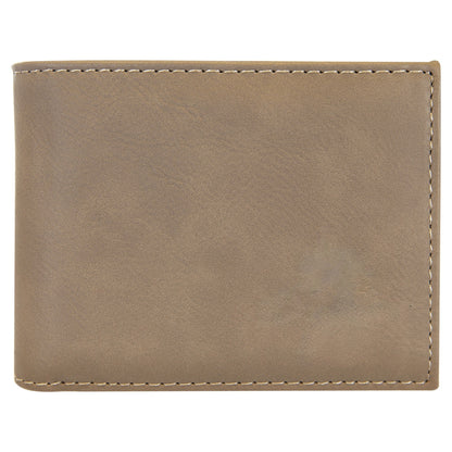 Engraved Leatherette Bi-Fold Wallets - With RFID Protection - 6 Colours