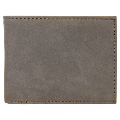 Engraved Leatherette Bi-Fold Wallets - With RFID Protection - 6 Colours