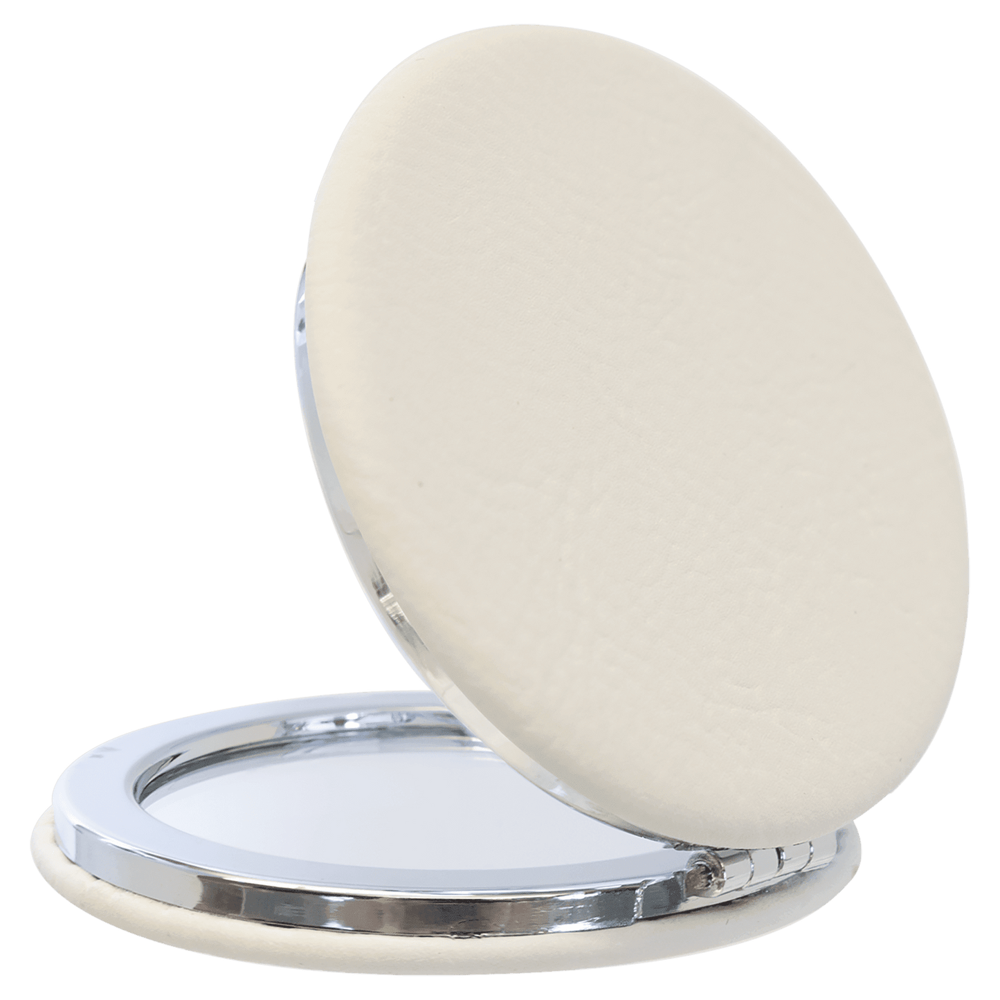 Engraved Leatherette Compact Mirrors - 10 Colours