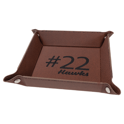 Personalized Leatherette Snap Trays - 2 Sizes & 15 Colours