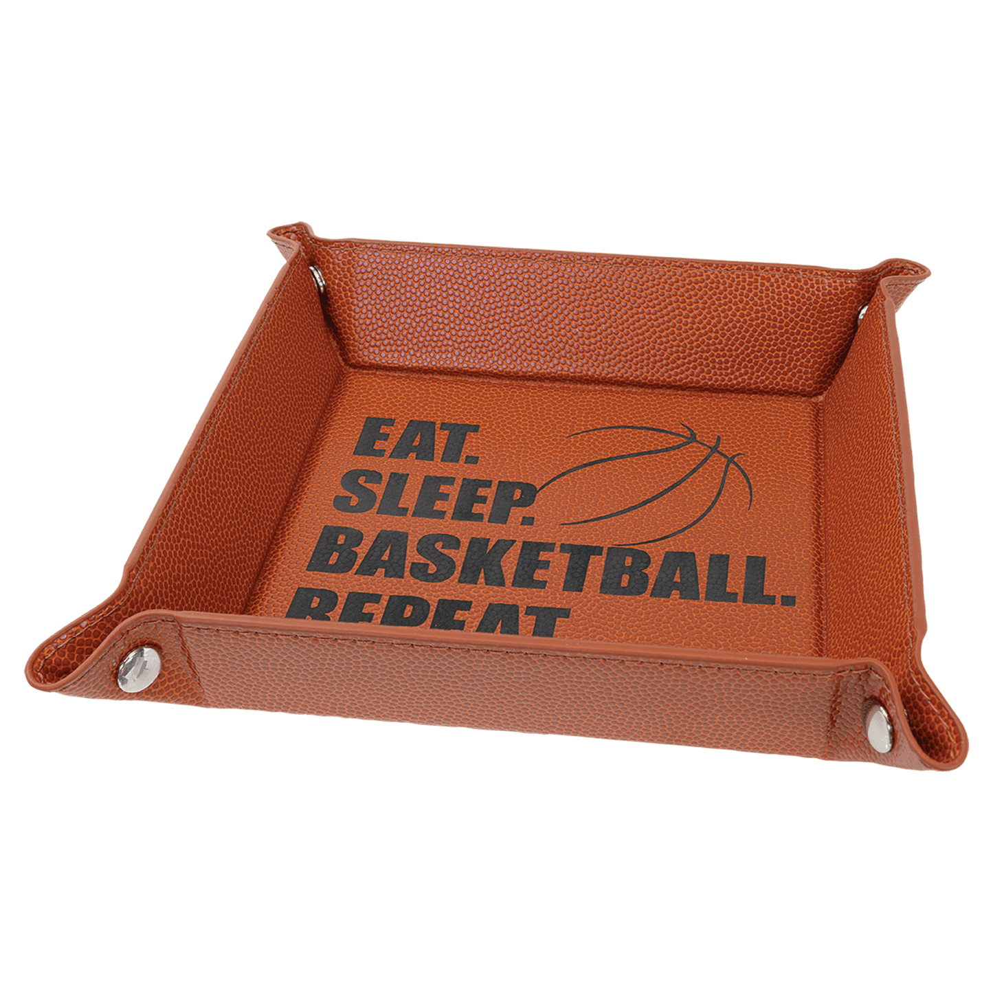 Personalized Leatherette Snap Trays - 2 Sizes & 15 Colours