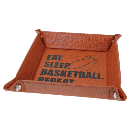 Personalized Leatherette Snap Trays - 2 Sizes & 15 Colours