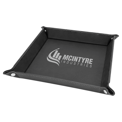 Personalized Leatherette Snap Trays - 2 Sizes & 15 Colours