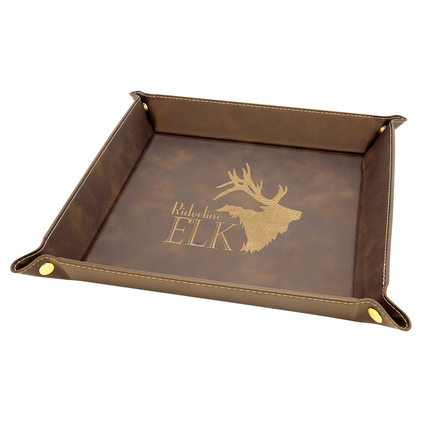 Personalized Leatherette Snap Trays - 2 Sizes & 15 Colours