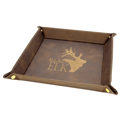 Personalized Leatherette Snap Trays - 2 Sizes & 15 Colours