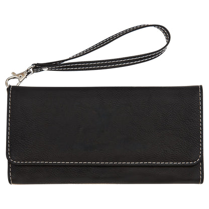 Engraved Leatherette Wristlet Wallets - With RFID Protection - 11 Colours