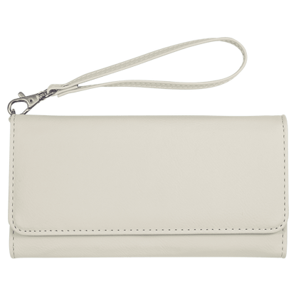 Engraved Leatherette Wristlet Wallets - With RFID Protection - 11 Colours