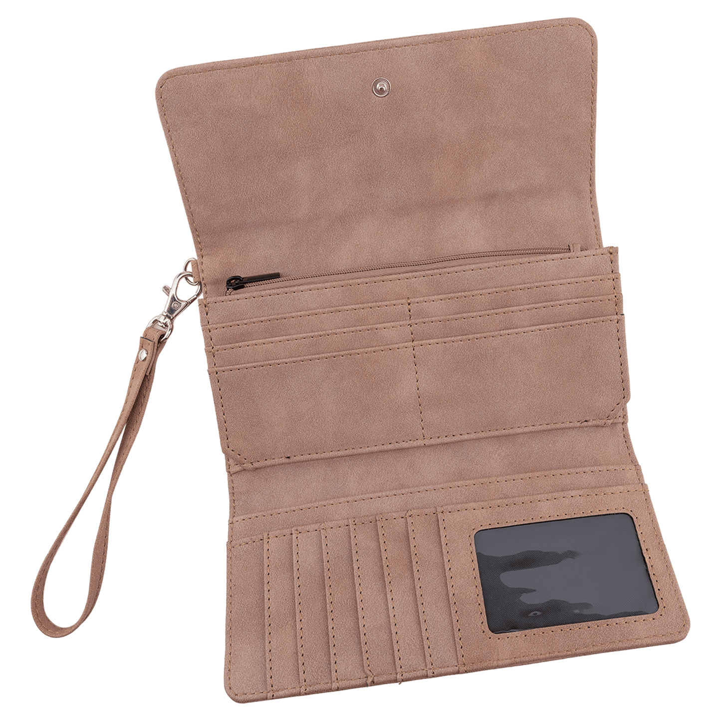 Engraved Leatherette Wristlet Wallets - With RFID Protection - 11 Colours