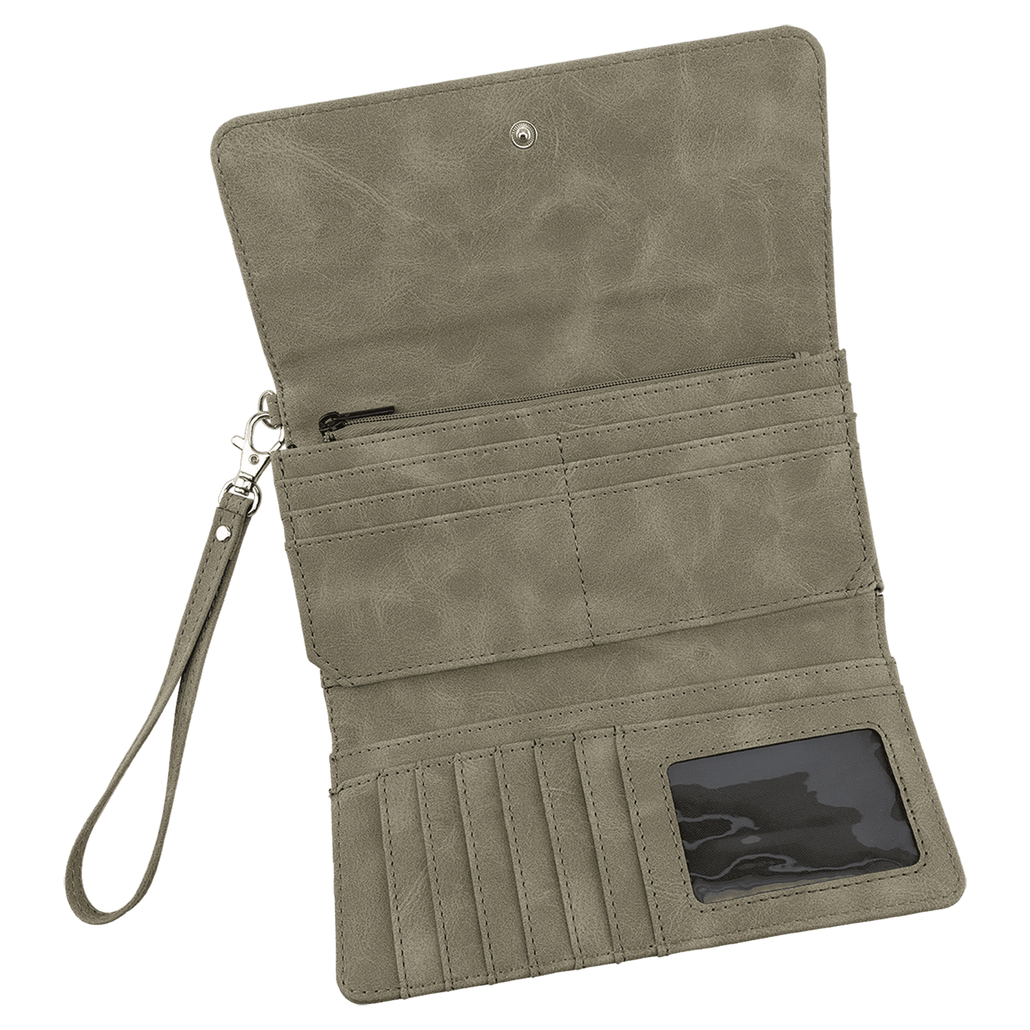 Engraved Leatherette Wristlet Wallets - With RFID Protection - 11 Colours