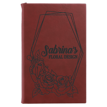 Personalized Leatherette Sketchbooks - 2 Sizes & 17 Colours