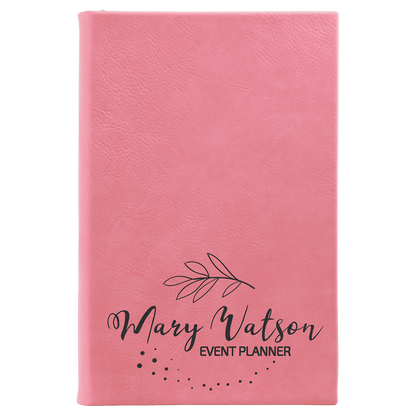 Personalized Leatherette Sketchbooks - 2 Sizes & 17 Colours