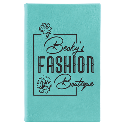 Personalized Leatherette Sketchbooks - 2 Sizes & 17 Colours