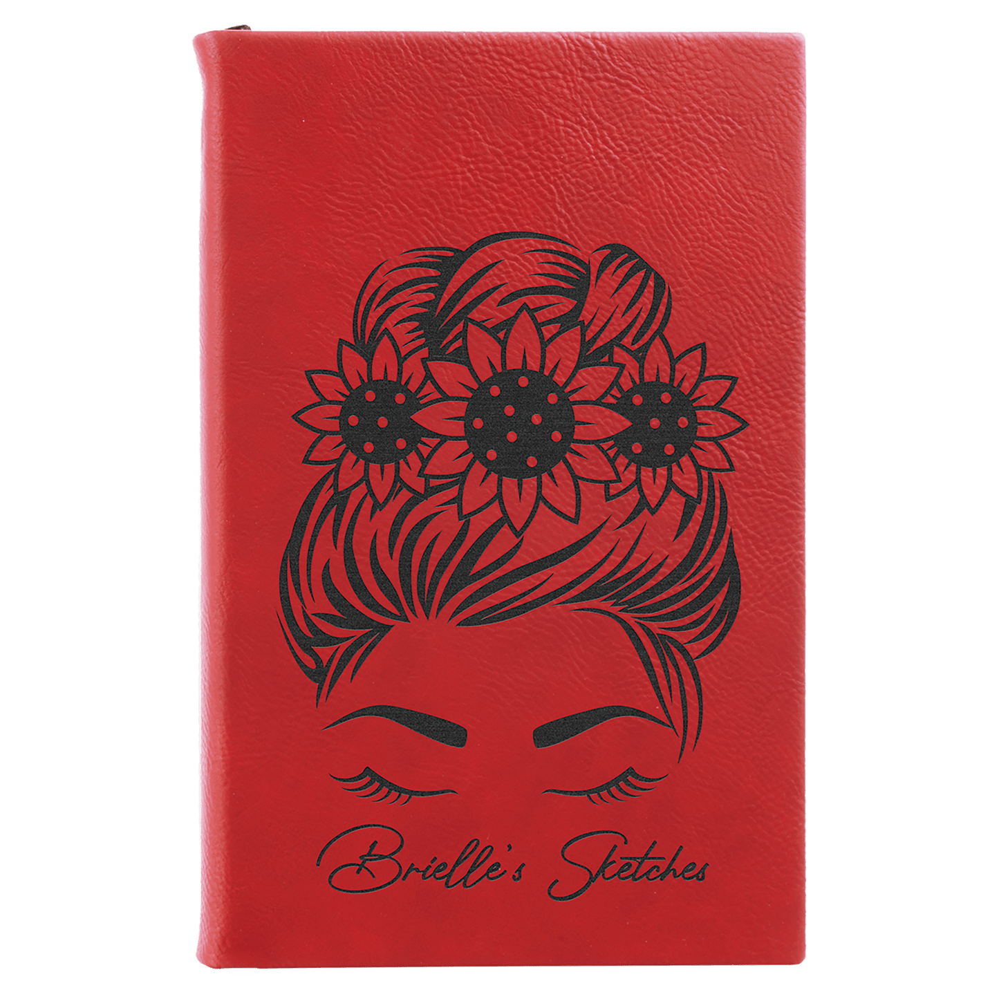 Personalized Leatherette Sketchbooks - 2 Sizes & 17 Colours