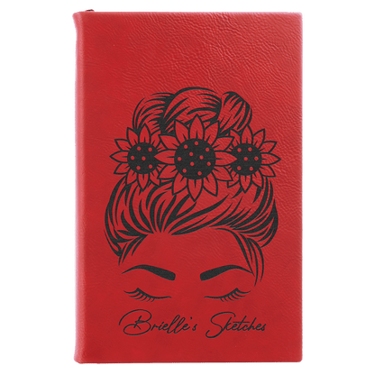 Personalized Leatherette Sketchbooks - 2 Sizes & 17 Colours
