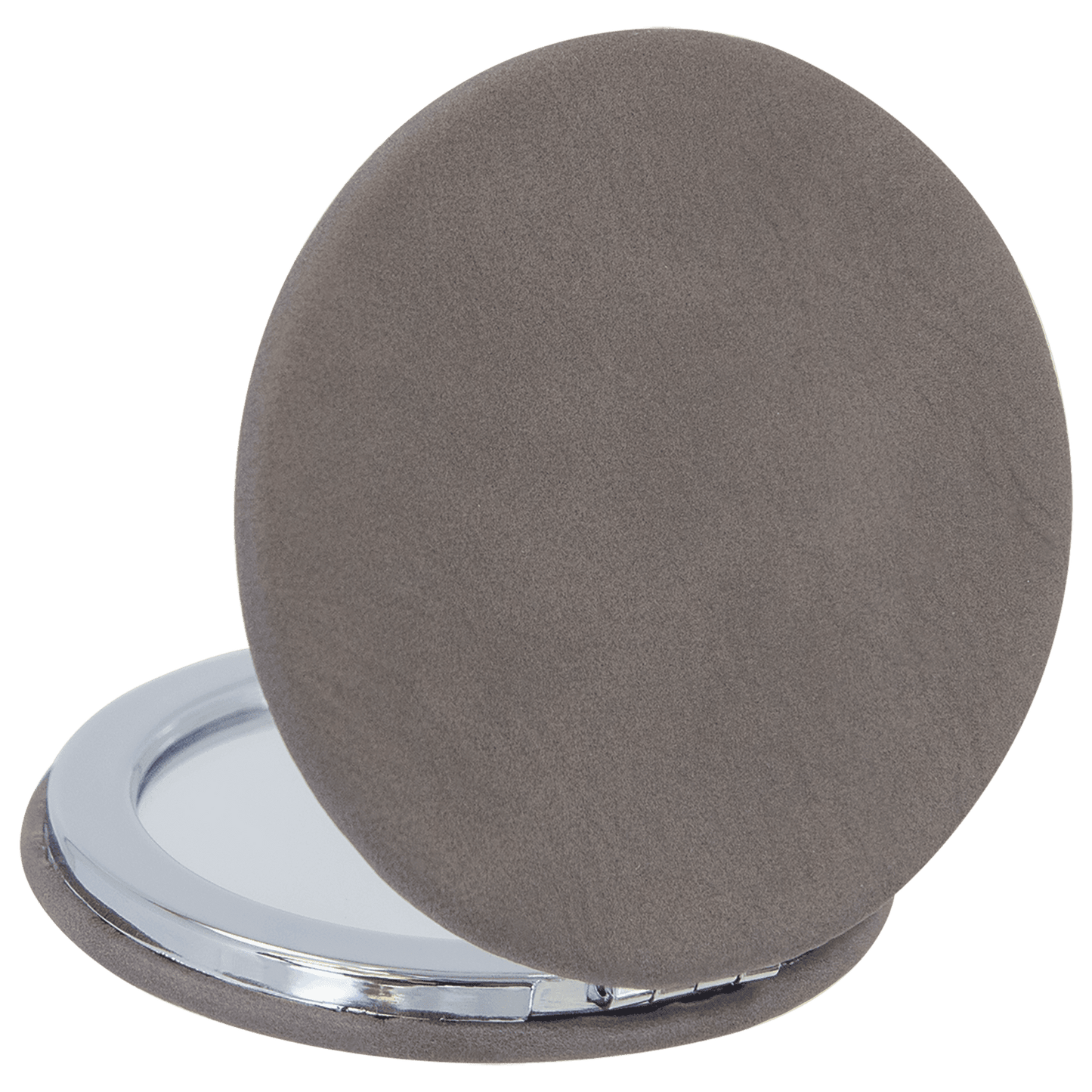 Engraved Leatherette Compact Mirrors - 10 Colours