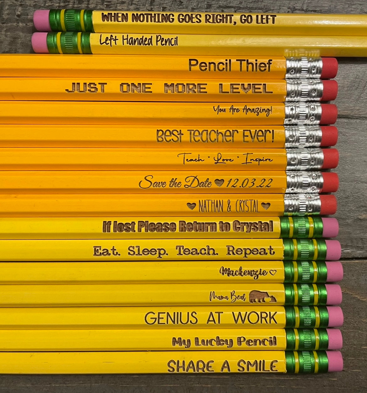 Engraved #2HB Pencils - Bundle Packs
