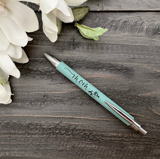 Personalized Leatherette Pens - 16 Colours