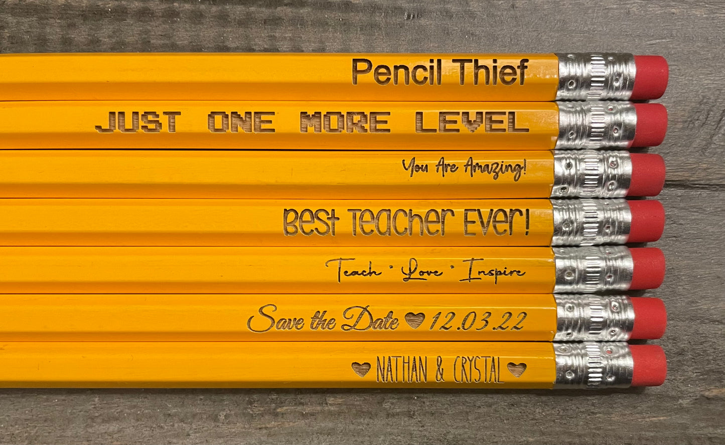 Engraved #2HB Pencils - Bundle Packs