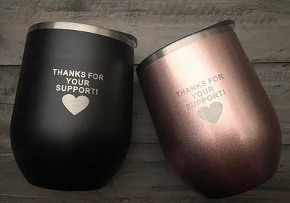 Personalized 12oz Stainless Steel Wine Tumblers