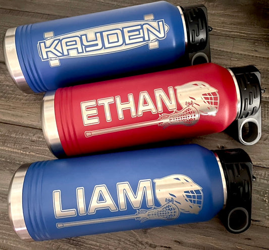 Personalized 32oz Stainless Steel Water Bottles - 23 Colours