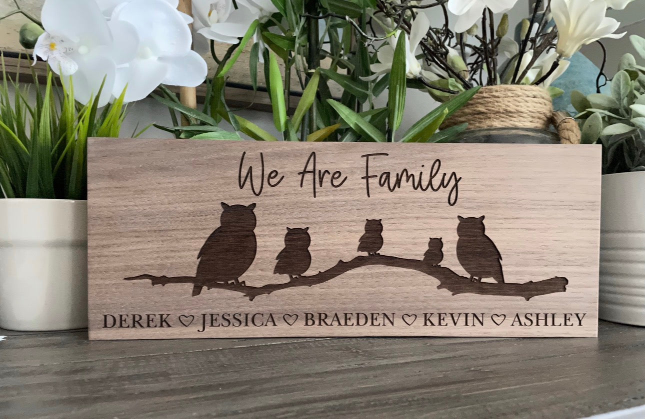 Personalized Engraved Wooden Signs - Custom Design