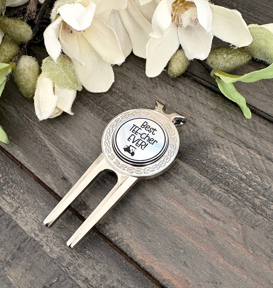 Personalized Golf Divot Tool with Removable Ball Marker