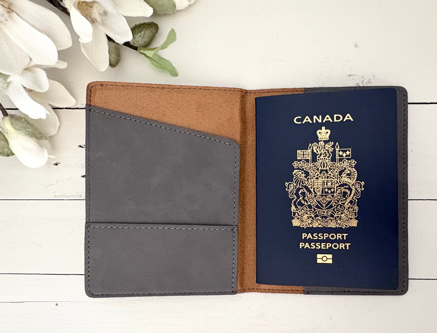 Leatherette Passport Holder - Our Adventure Awaits