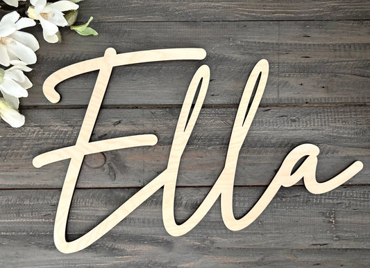 Wooden Name Sign - Ella
