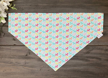 Over the Collar Pet Bandana - Animal Balloons (Light Blue)