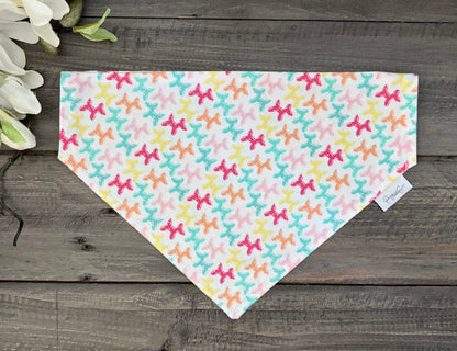 Over the Collar Pet Bandana - Animal Balloons (White)