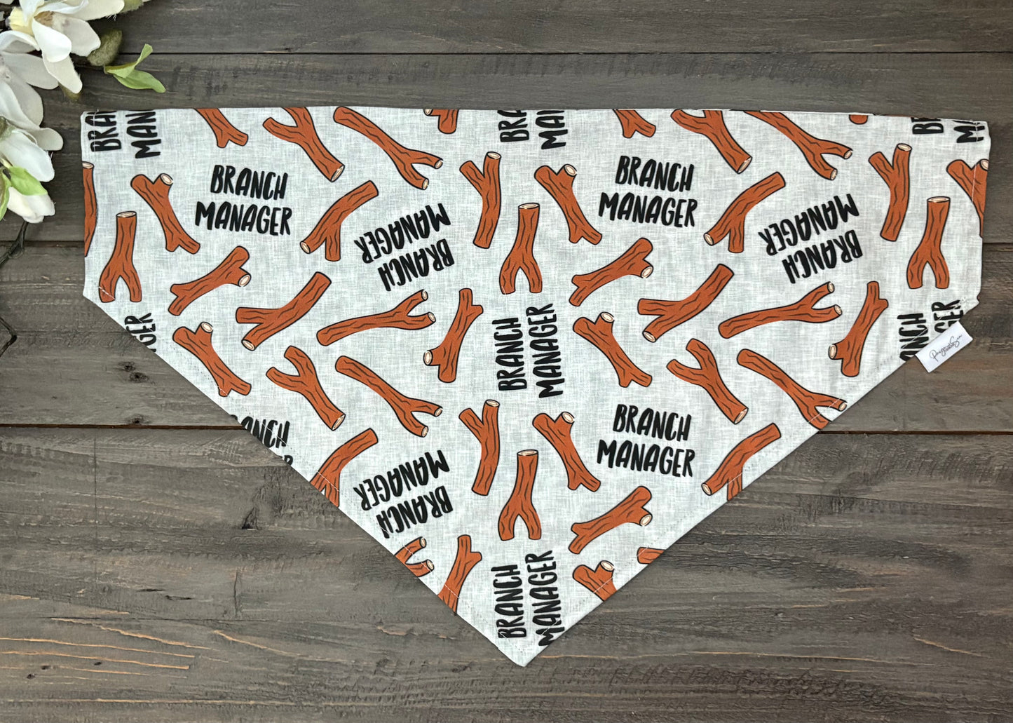 Over the Collar Pet Bandana - Branch Manager/Pup Necessities (Two Sided)