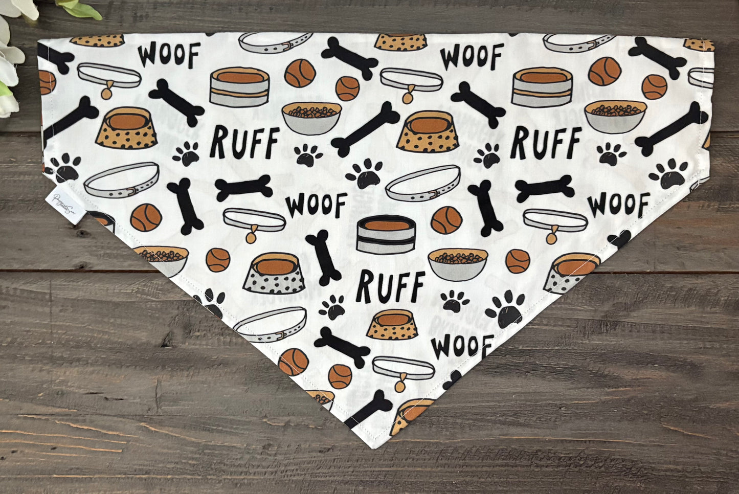 Over the Collar Pet Bandana - Branch Manager/Pup Necessities (Two Sided)