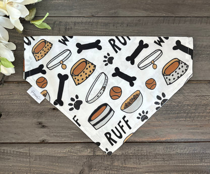 Over the Collar Pet Bandana - Branch Manager/Pup Necessities (Two Sided)