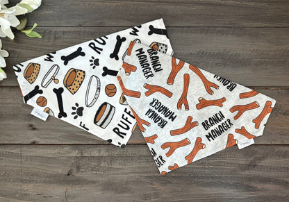 Over the Collar Pet Bandana - Branch Manager/Pup Necessities (Two Sided)