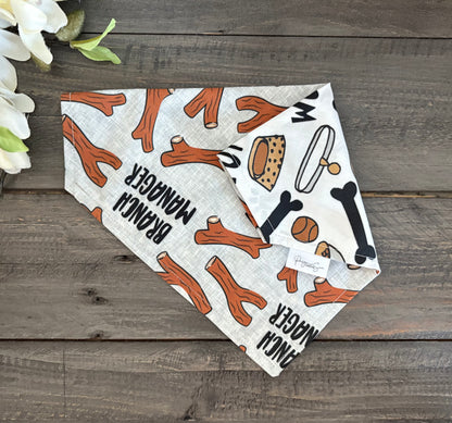 Over the Collar Pet Bandana - Branch Manager/Pup Necessities (Two Sided)