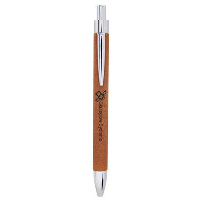 Personalized Leatherette Pens - 16 Colours