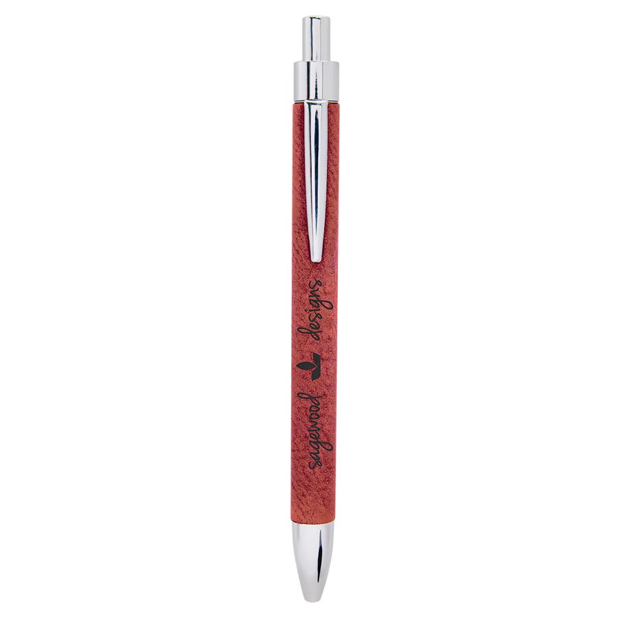 Personalized Leatherette Pens - 16 Colours