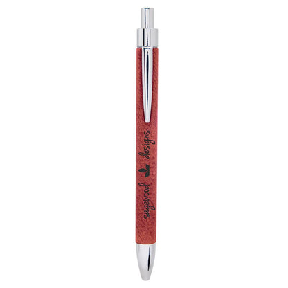 Personalized Leatherette Pens - 16 Colours