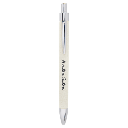 Personalized Leatherette Pens - 16 Colours