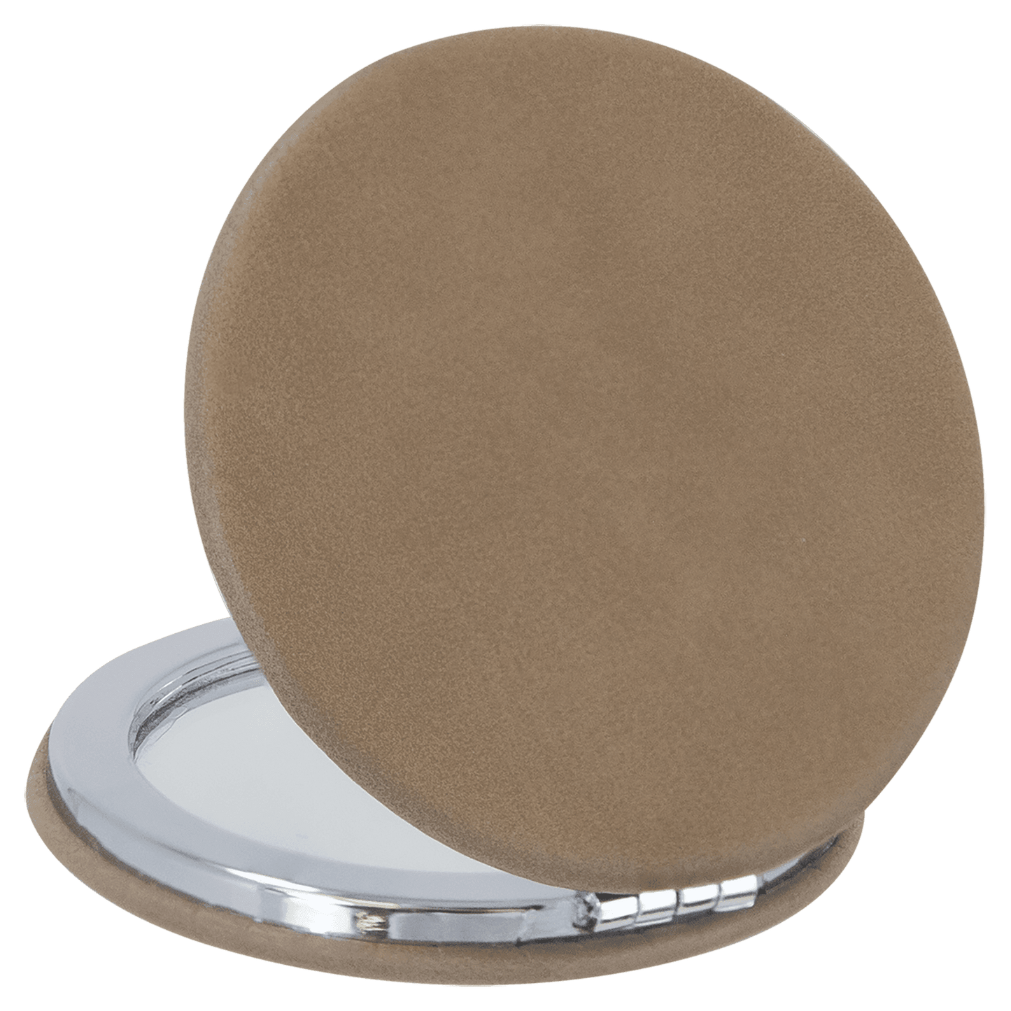 Engraved Leatherette Compact Mirrors - 10 Colours