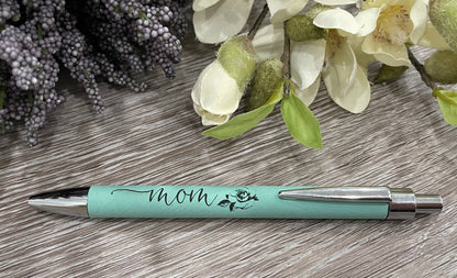 Personalized Leatherette Pens - 16 Colours