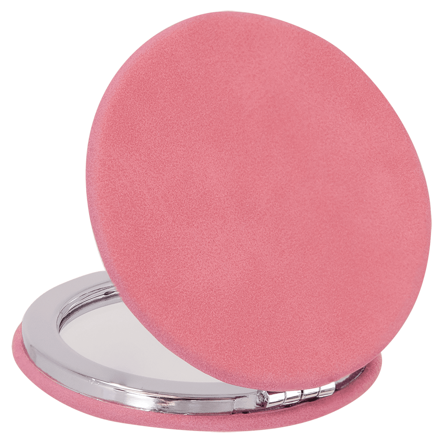 Engraved Leatherette Compact Mirrors - 10 Colours