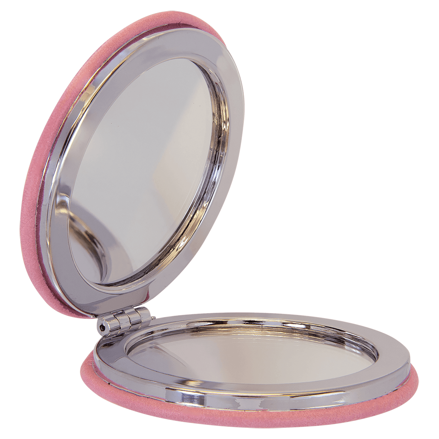 Engraved Leatherette Compact Mirrors - 10 Colours