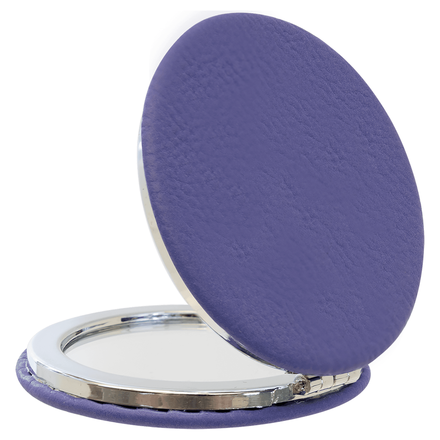 Engraved Leatherette Compact Mirrors - 10 Colours