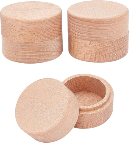 Personalized Round Wooden Boxes - Beech Wood