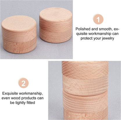 Personalized Round Wooden Boxes - Beech Wood