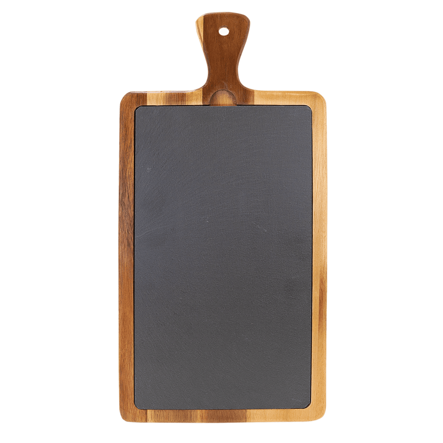 Personalized Acacia Wood & Slate Serving Boards - 3 Styles