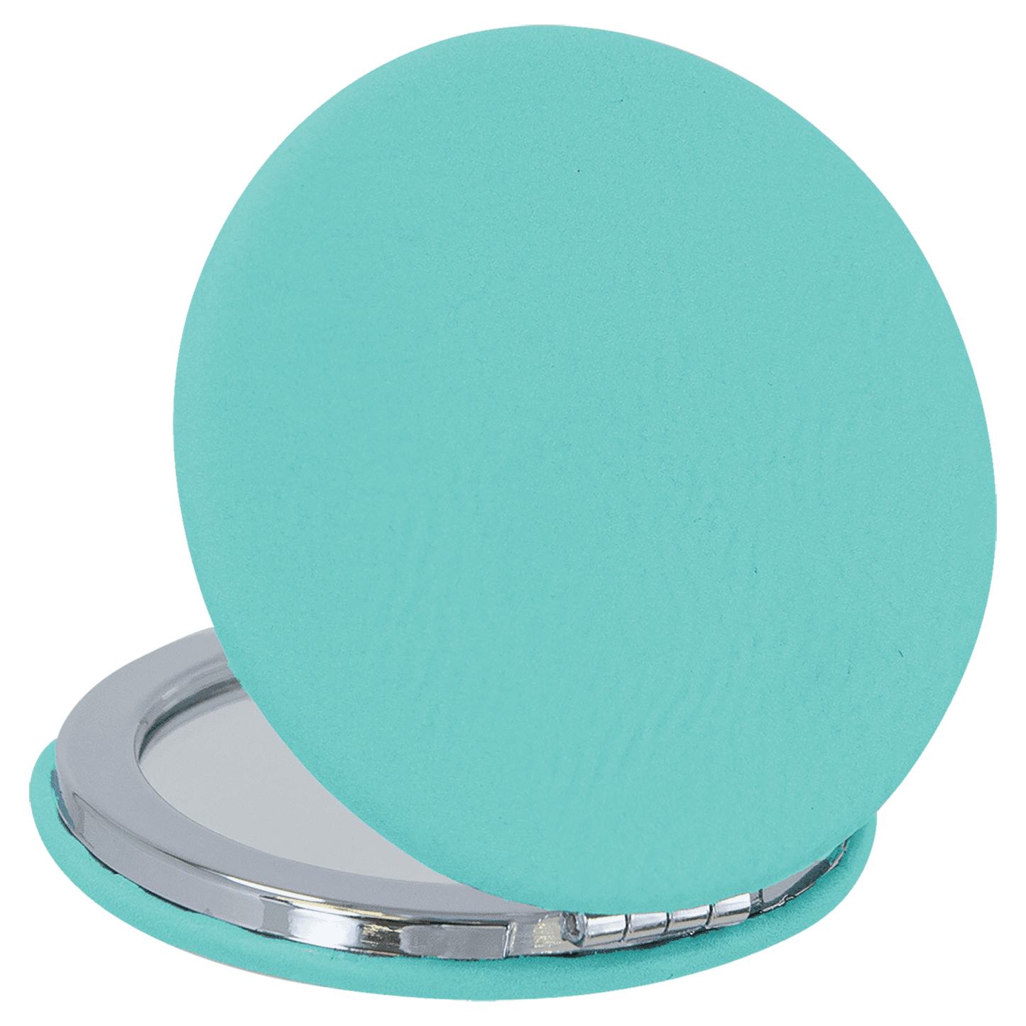 Engraved Leatherette Compact Mirrors - 10 Colours