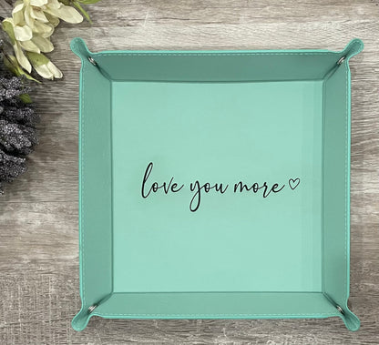 Personalized Leatherette Snap Trays - 2 Sizes & 15 Colours